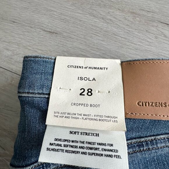 Citizens of Humanity "Isola" cropped bootcut jeans Dark Wash 28 NWT - Picture 8 of 9